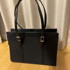 ORIHICA 黒 合成皮革 トートバッグ