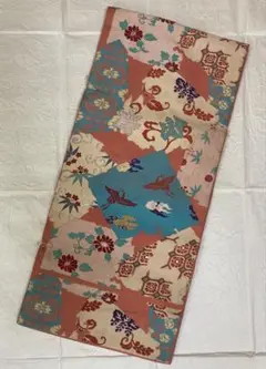 未使用品★アンティーク唐織・正絹.本袋帯(仕立て上り)六通柄