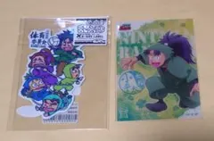忍たま　クリアカード　B-SIDE LABEL　ステッカー(小平太、体育委員会)