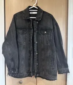 美品⭐︎ZARA ザラ デニムジャケット 黒ブラック　Mサイズ