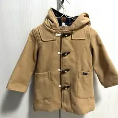 キッズ　ベージュ ダッフルコート フード付き　SM2