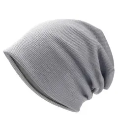 ニット帽 メンズ レディース 冬 帽子 防寒 保温 裏起毛 暖かい グレー