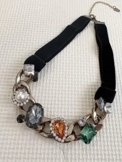 ビジュー ベルベットネックレス チョーカー