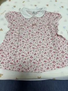 KUMIKYOKU花柄ピンクワンピース 70〜80
