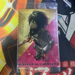 【未開封】 進撃の巨人 ウエハース ミカサ 02