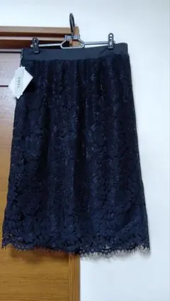 レース Aラインスカート 黒