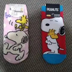 2足セット PEANUTS スヌーピー ソックス 23-25cmのサムネイル