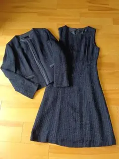 ブラック ワンピーススーツ ジャケット付き