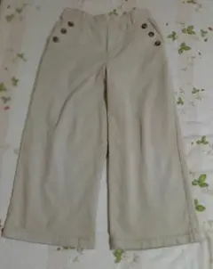 コーデュロイワイドパンツ　ベージュM