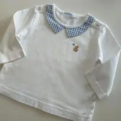 ★70cm familiar ファミリア 衿付き長袖Tシャツ