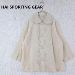 HAI SPORTING GEAR　イッセイミヤケ　コットンリネンシャツ　刺繍のサムネイル