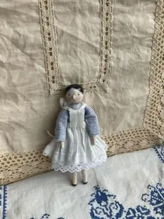 ペグドール 手作り木製人形 ハンドメイド ウッデンドール 12cmほど