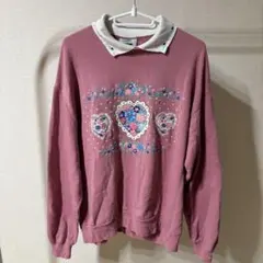 古着襟付きスウェット