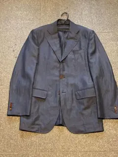 【美品】EDIFICE Loro Piana リネンウールネイビージャケット48