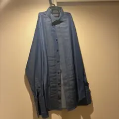 Yシャツ　ブルー　メンズ