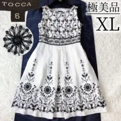 希少極美品　TOCCA トッカ　エンブロイダリー　ワンピース　花柄　ドレス　XL
