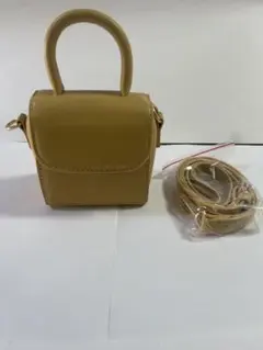 新品 aimoha 韓国風 フェイクレザー ミニショルダーバッグ イエローのサムネイル