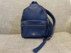 【美品】COACHコーチ ミニリュック ネイビー