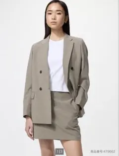 UNIQLO スコート チェックブラウン 【Mサイズ】 セットアップ可