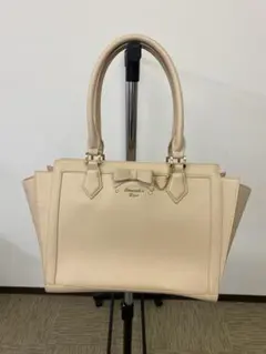 Samantha Vega ハンドバッグ リボン ベージュのサムネイル