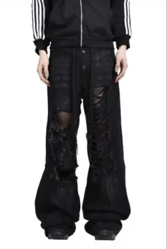 正規品】 ワイドパンツ ブラック 28インチ Yori sports - メルカリ