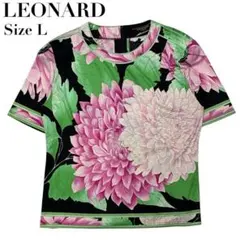 LEONARD　レオナール　トリム　宝石　ペイズリー　トップス　シャツ　大きめ LEONARD レオナール トリム 宝石 ペイズリー トップス シャツ 大きめ