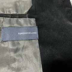 TOMORROWLAND ベロアジャケット　黒　テーラードジャケット