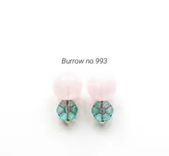 no.993 ガラスビーズのピアス, イヤリング
