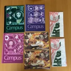 鬼滅の刃7点セット　ノート3冊、手拭い2枚、映画入場特典2枚