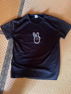 deuce ピースサイン Tシャツ 黒