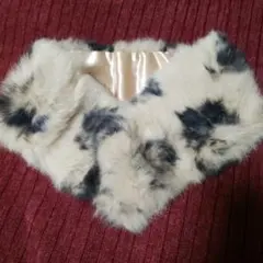 ファーマフラー　クリップ付き　茶系