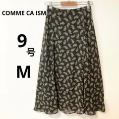 COMMECAISM コムサイズム M ペイズリー柄　　シフォン ロングスカート