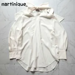 martinique バックボウタイブラウス 長袖 アイボリー シアーのサムネイル