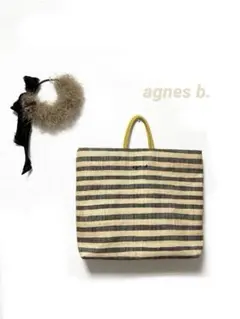 agnes b. ラフィア トートバッグ