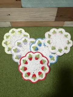 いちごのコースター 5枚セット