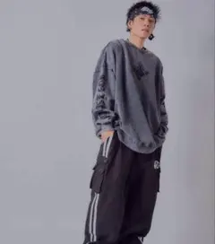 VERGA48 ストリート ウォッシュ加工　オーバーサイズ　メンズ　レディース
