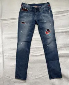 USA製 トゥルーレリジョン デニムパンツ y2ｋ true relision