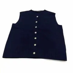 今日だけ価格。ZARAのウール混濃紺に金ボタンの前あきベスト