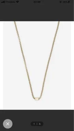 完売美品 アルマーニ エクスチェンジ A|Xロゴ　チェーンネックレス/Goldのサムネイル