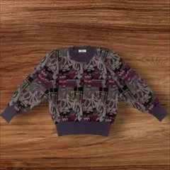 【週末セール】日常をアートに変える！レトロニットセーター 長袖