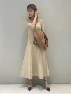【美品】LILY BROWN（リリーブラウン）の「2Ｗａｙニットワンピース