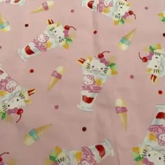 【当時人気柄ハローキティ生地パフェ柄2002年 サンリオ正規 ヴィンテージ廃盤