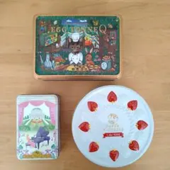 EGG TONNEQ 猫とウサギの缶　ミシェル　卵明舎　ケーキ缶