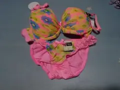 フラワープリント ブラジャーショーツセット C75 M