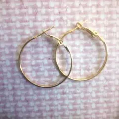 ゴールド フープピアス 中型 直径3㎝