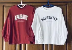 コルザtシャツ　APAIANT & PRESENTLY 長袖Tシャツ 2枚セット