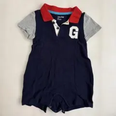 babyGap ポロロンパース ネイビー グレー
