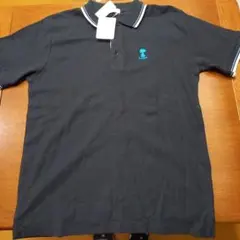 タグ付き未使用　紳士用スヌーピー黒ポロシャツLサイズ