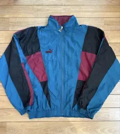 PUMA 90s ナイロンジャケット　好配色　刺繍ロゴ