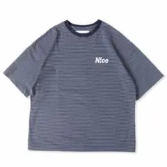 N!ce SHOP 半袖ボーダーTシャツ ネイビー XS ナイス NICE N!ce SHOP 半袖ボーダーTシャツ ネイビー XS ナイス NICE - メルカリ